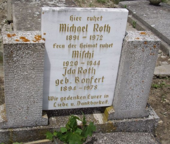 Roth Michael 1891-1972 Bonfert Ida 1894-1978 Grabstein